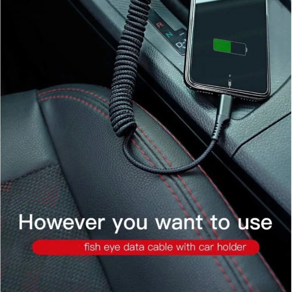 Coiled USB Cable for Car